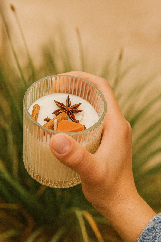 Spice Blend Candle (Cinnamon &amp; Star Anise, Luxury Glass Jar)